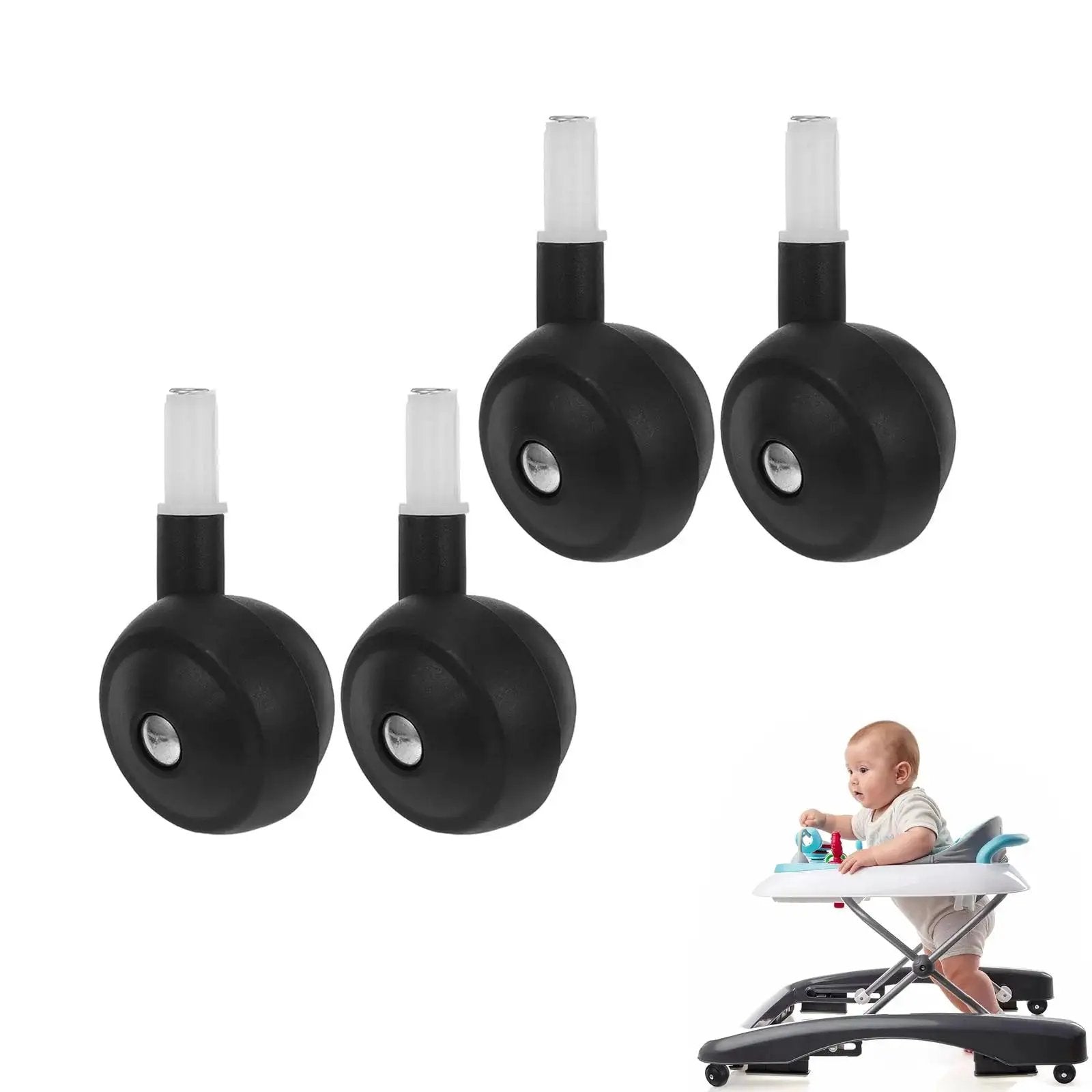 Replacement Baby Walker Wheels Set 4 Plastic Stroller ...