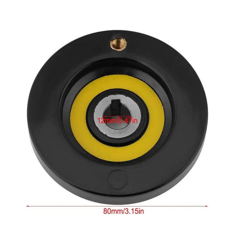 Rear Hand Wheel For Lathe And Milling Machines With Removable Revolving Handle In Black Bakelite Round 12x80mm Screw Hole