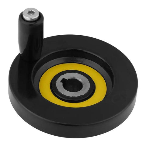 Rear Hand Wheel For Lathe And Milling Machines With Removable Revolving Handle In Black Bakelite Round 12x80mm Screw Hole