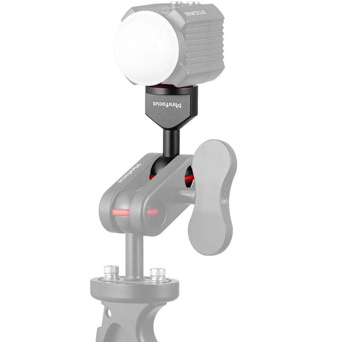 Two Pack One Inch Ball Adapter Set for Underwater Photography Mounts with Universal Ball Joint Bracket, shown in use with camera arm.