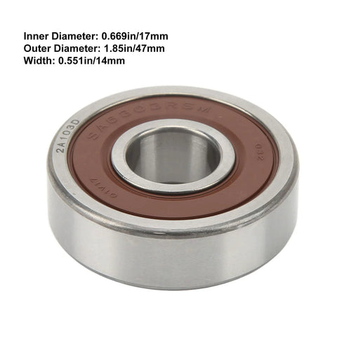 Beefy Heavy Duty 6303 2RS Ball Bearing With Aluminum Alloy Construction For Maximum Durability And Low Friction Premium Replacement Bearing For Automotive Generators And Electrical Systems