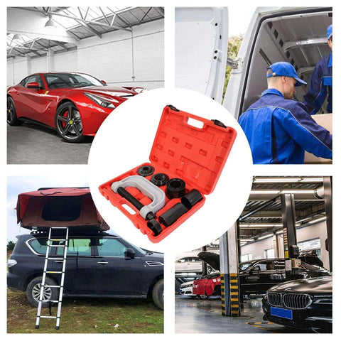Ball Joint Press and U Joint Removal Kit, 10 PCS with Portable Storage Case for 2WD and 4WD Cars and Light Trucks