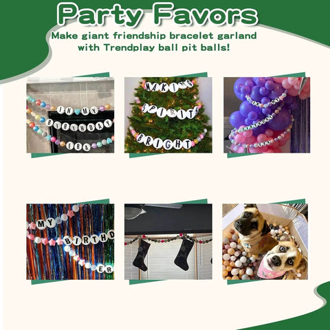 Party favors featuring Ball Pit Balls 100 for Toddlers - Green Ball Pit Ball Shapes for Boys Girls Fun, birthday and Christmas decor.