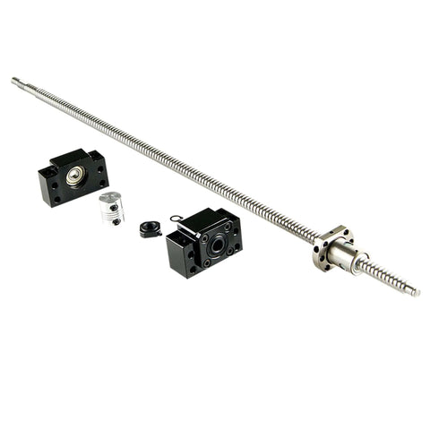 Ball Screw CNC Parts SFU1605 RM1605 16mm 1200mm with Metal Deflector Ball Screw nut + End Supports BK12/BF12