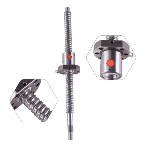 ✝️ Ball Screw CNC Parts SFU1610 Screw＋NUT, 1pcs Ball Screw + 1pcs Nut, shown at multiple angles for CNC axis motion use.