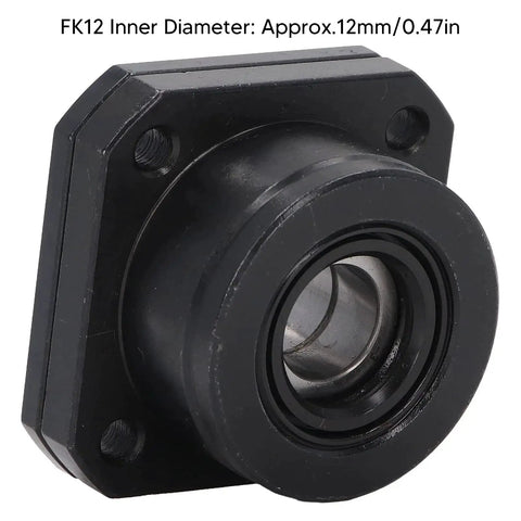 Ball Screw End Support Bearing Block Carbon Steel 12mm Inner Diameter For SFU1604 SFU1605 SFU1610, close-up view