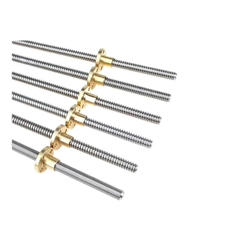 Ball screw, linear motion ball screw t8 lead screw stepper motor lead 16mm lead screw trapezoidal lead screw with nut 100mm-600mm
