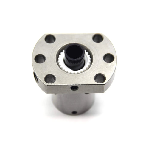 Ball screw nut tbi sfu1204 (diameter 12mm pitch 4mm) for cnc machine, top view showing precision design and clean finish for smooth installs.