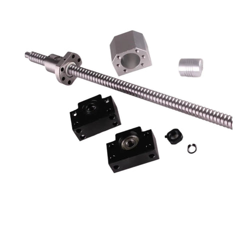 Ball Screws SFU1605 Set SFU1605 Rolled Ball Screw C7 with Ballnut and Nut Housing BK/BF12 End Support displayed