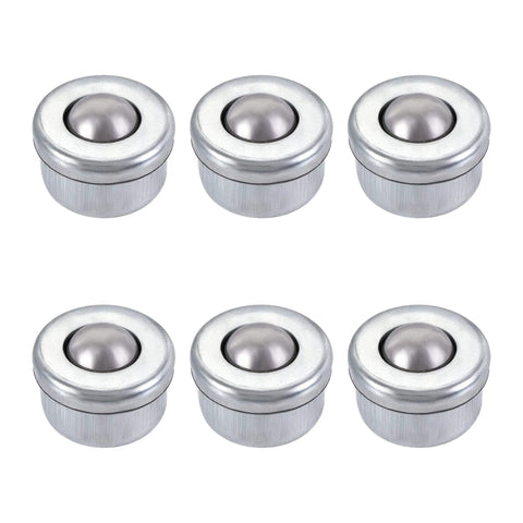 8 Mm Ball Transfer Bearing Unit Pack Of 6 With 360 Degree Rotation Drop In Mount DIY Ready For Transmission Systems Carbon Steel Roller Ball