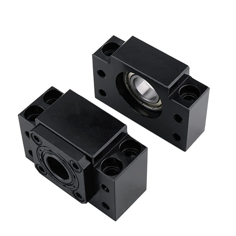Ballscrew Standard End Supports Bearing Blocks, 1Pcs BK12 + BF12 for SFU RM 1604 1605 CNC machine parts, front view