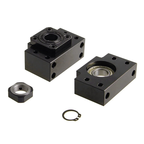 2pcs Ballscrew End Supports 1pcs BK10 Fixed Side + 1pcs BF10 for CNC Router Parts RM / SFU1204 Ballscrew 1204