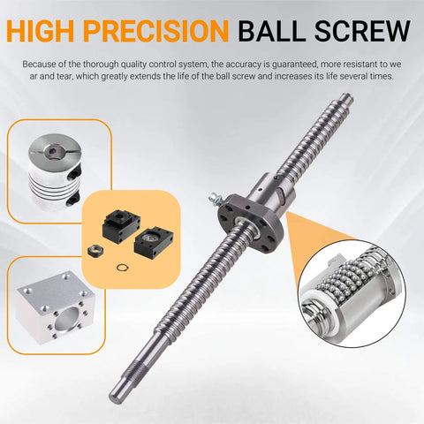 ✝️ Ballscrew kit sfu1204 300mm + set bk/bf10 kit + 1204 ball screw rm1204 l300mm(11.8 inch) ball screw with ball nuts for CNC