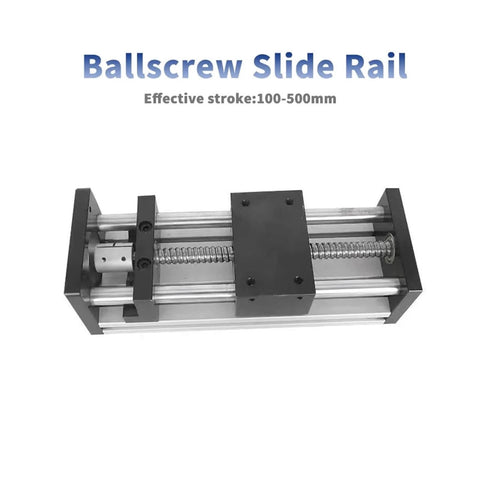 Linear Guide Coupling Sliding Table Ballscrew SFU1204 100-500MM Stroke Double Optical Axis CNC 3D Printer XY(Screw Rod-1204-400mm)