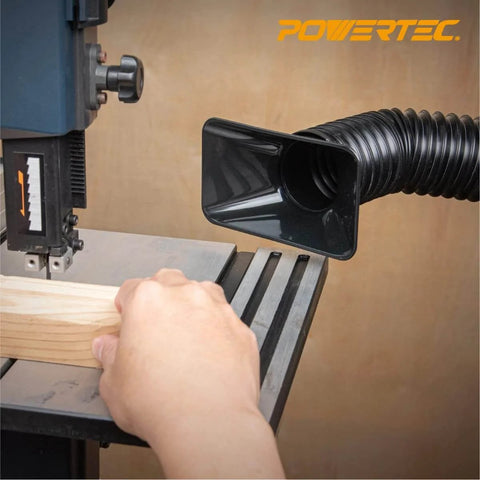 Screw End Quick Coupler For Two And A Half Inch Hose With Left Hand Threaded Adapter connected to a shop vac system