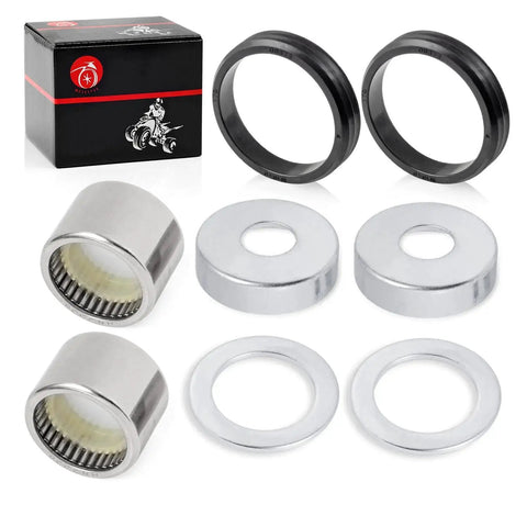 Swingarm Bearings Dust Cap Seal And Pivot Sleeve Rebuild Kit For Banshee 350 YFZ350 1987-2006 with components displayed