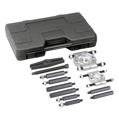 5 Ton Bar Puller Set, 13 Piece Beefy Separator Kit With Bearing Splitters 2 Inch And 3 Inch, Hex Push Puller Legs shown with case