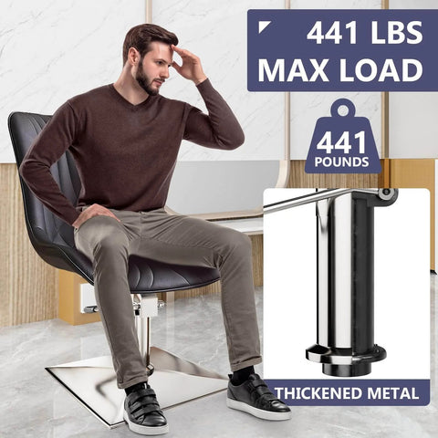 Barber Chair Replacement Hydraulic Pump - 6.7 IN Adjustable Height, 441 lbs capacity, 6 Bolt Salon Chair Replacement Hydraulic Pump shown