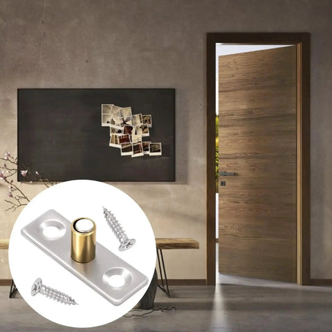 4 Pack Sliding Barn Door Floor Guides With Copper Stainless Steel Rollers And Base Includes 8 Screws Bottom Guide Locators 