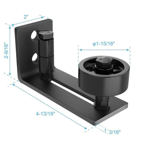 Two Pack Barn Door Floor Guide Set With Eight Setup Options For Bottom Flush Installations Wall Mounted Sliding Door Guide