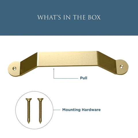 Charleston Pull For Interior Sliding Barn Door Hardware 10 Inch Brushed Gold Finish Easy To Install with screws included.