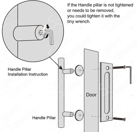 Installation guide for 12 Inch Barn Door Handles Sliding Barn Door Pull Handle Stainless Steel Heavy Duty Large Rustic Two Side