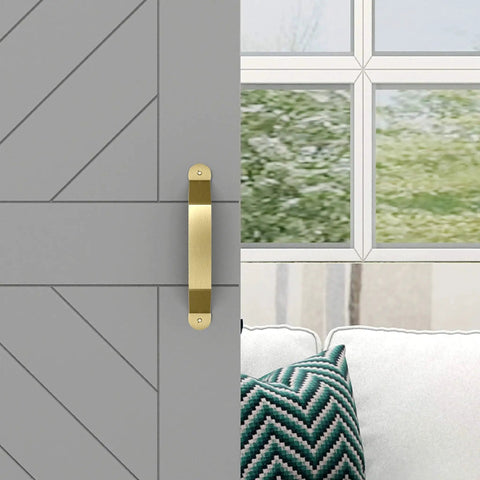 Charleston Pull For Interior Sliding Barn Door Hardware 10 Inch Brushed Gold Finish Easy To Install Rustic Farmhouse Style