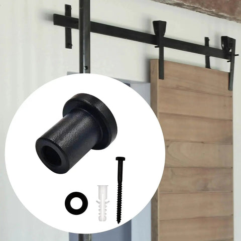 5 Pack 1.18 Inch Barn Door Wall Spacers With Lag Bolts And Wall Anchors For Flat Track Sliding Barn Door Hardware installed