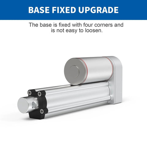Stroke 5.9in, 220 lb, 12V electric linear actuator with mounting brackets in silver metal