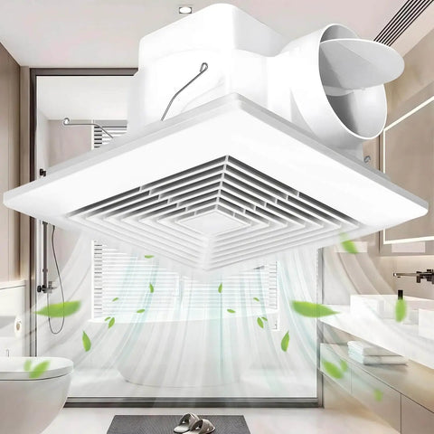 Ultra Quiet Ceiling Bathroom Exhaust Fan With 110 CFM And One Point Zero Sones For Quiet Moisture And Odor Removal Energy Saving