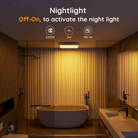 Bathroom with installed white 9 inch Powerful Quiet Bathroom Exhaust Fan With Light Delivering 130 CFM And One And A Half Sones LED