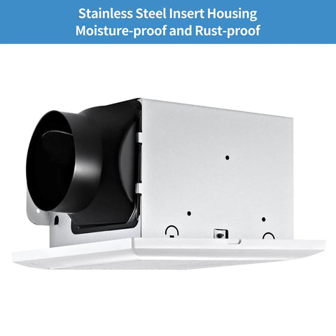Quiet 110 CFM Bathroom Exhaust Fan With Metal Housing For Ceiling Mount, High Airflow Up To 107 Sq Ft, Energy Saving Bath Vent