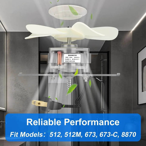 S99080199 Bathroom Exhaust Motor - 80 CFM, 4.0 Sones Powerful Vent Fan Motor, shown installed in a modern bathroom