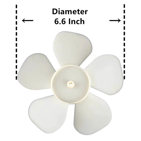 Bathroom Vent Fan Motor 120V 60Hz 0.60A 30W Compatible with 686,687,8870,M686 YJF6158 showing 6.6-inch diameter