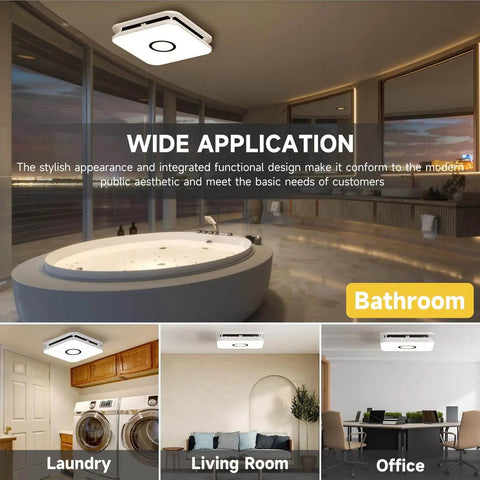 Powerful 2-In-1 Bathroom Exhaust Fan With Light For Quick Moisture Removal And Odor Control installed in various rooms