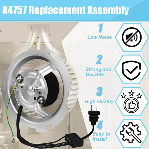 8832NA Blower Motor 84757 JA2B099N Bathroom Fan Motor Replace 8832NA A Unit ONLY, showing assembly and key features