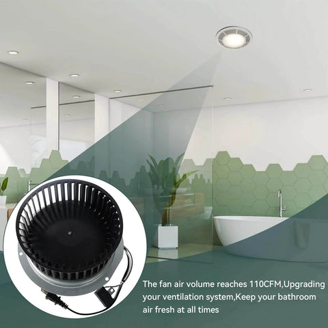 Upgrade QT-110N-B QT-80N-B QT-90N-B QT-9093 QT-100L Bathroom Fan Motor & Blower Wheel Replacement in modern bathroom
