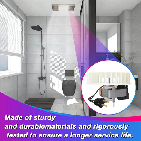 Bathroom setting showing an installed 89850000 S89850000 Replacement Bathroom Exhaust Fan Motor & Blower Wheel Fits 665RP, 668RP, 9965.
