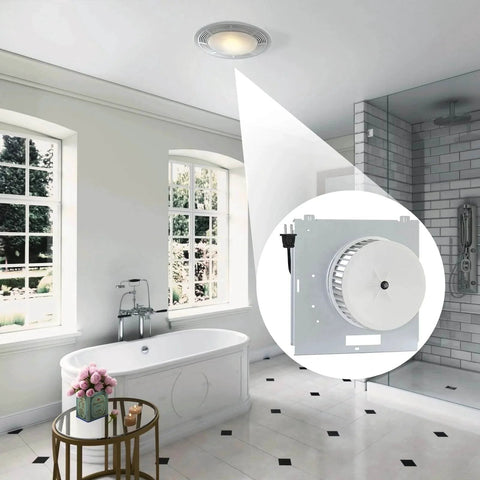 Installed Motor Assembly 97017705 Replacement Fan Motor for 8664RP 671R 672R Broan 750 751 752 in bathroom