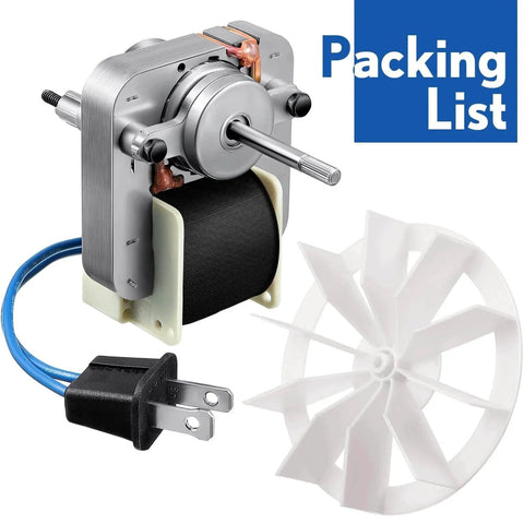 Bathroom Vent Fan Motor and Ceiling Blower Wheel Replacement Electric Motors Kit Compatible with Nutone Broan 50CFM 120V shown