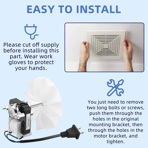 Universal Bathroom Vent Fan Motor Kit SM550 Electric Motors, installation instructions, hands installing vent cover