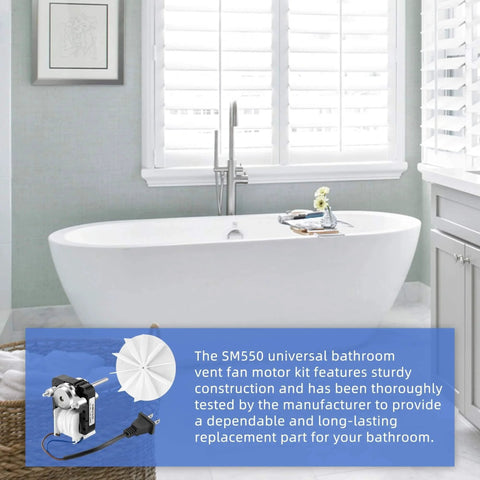 Modern bathroom featuring a Universal Bathroom Vent Fan Motor Kit SM550 Electric Motors Fit for Nu.Tone Bro.an - 50 CFM 120V