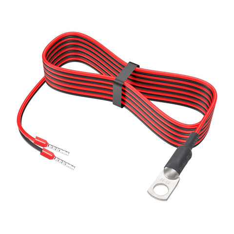 Temperature sensor replacement cable for Victron Energy; red/black cable with ring terminal and exposed leads.