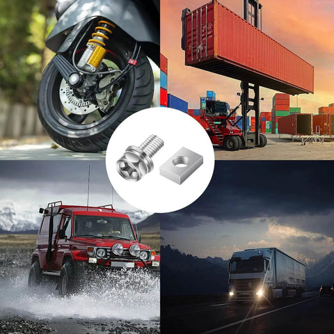 72 Pack Battery Terminal Bolts And Nuts M6 Sizes 10 12 14 16 18 20mm 304 Stainless Steel Square Nuts For Motorcycle usage illustration