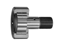 NUCF24R Metric Cylindrical Roller Cam Follower, Single Bearing, Full-Complement High-Carbon Steel with crowned outer ring