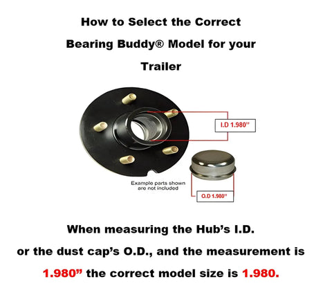 Diagram illustrating how to select USA Made Chrome Plated Bearing Protector With 19B Bra And Blue Grease Indicator, 1.980" ID.