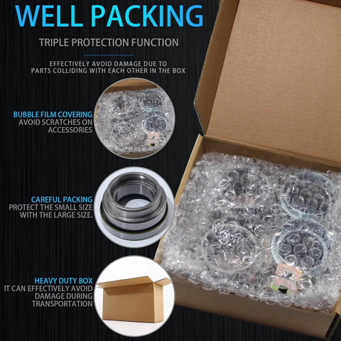 Box with 2 Sets 3500lb Boat Trailer Axle Bearing Kit for #84 Spindle packed in bubble wrap for protection