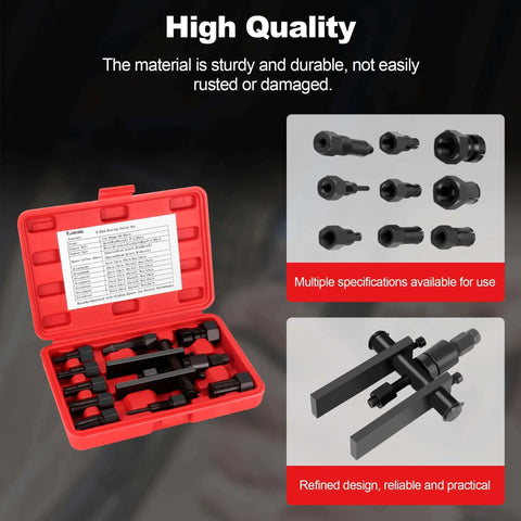 Bearing Puller Kit, 10 Pcs Blind Hole Bearing Puller Set, 8-25 mm/0.31-0.98 inch Motorcycle Wheel Inner Bearing Puller Tool Set in case
