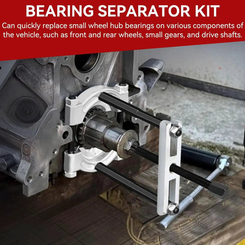 Bearing Separator And Puller Set 9 Piece Portable Heavy Duty Bearing Splitter Tool Kit in use on automotive part.