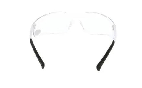 BearKat BKH20 Bifocal Safety Glasses 2.0 Diopter Duramass Coating UV 99 Percent, front view with clear lens and black temples.